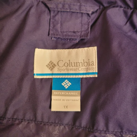 💥💥SOLD💥💥Columbia Snowy Onmi Shield Purple & White Softshell Ski Jacket-1X - Picture 7 of 13